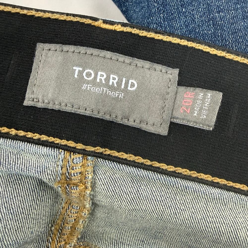 Torrid Jeans Women's 20 Regular Blue Stretch Denim 27 Inseam High Rise - Picture 4 of 7
